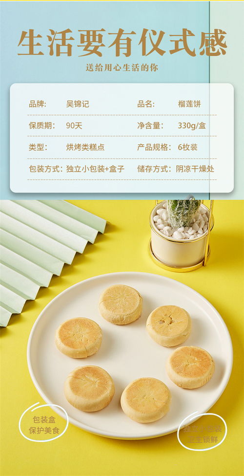 榴蓮飄香，酥脆誘人 吳錦記榴蓮酥餅禮盒裝，開啟休閑美食新風(fēng)尚